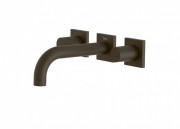 Змішувач для раковини Tres Project-Tres настінний двовентильний бронзовий чорний 21115101KMB