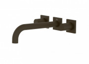 Змішувач для раковини Tres Project-Tres настінний двовентильний бронзовий чорний 21115201KMB