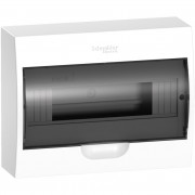 Щит Schneider Electric Easy9 навісний 1 ряд 12 модулів пластик корпус білий/димчасті двері EZ9E112S2S