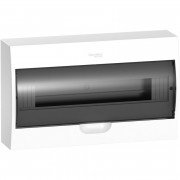 Щит Schneider Electric Easy9 навісний 1 ряд 18 модулів пластик корпус білий/димчасті двері EZ9E118S2S