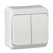 Вимикач Schneider Electric Prima 2-клавішний білий WDE001050