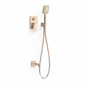 Душова система прихованого монтажу Tres Project-Tres з виливом і одноважельним змішувачем рожеве золото 21128070OP