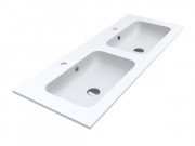 Раковина для ванної кімнати Miraggio Della 1200-2 подвійна Mirasoft Technology білий матовий 0001015