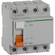 Диференціальний вимикач навантаження Schneider Electric Домовий ВД63 4P 40A 100мA 11464