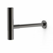 Сифон для раковины Tres телескопический с юбкой металлический черный 16110342KM