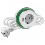 Блок розеток Schneider Electric Unica New (2К+З)+USB тип А белый INS44004