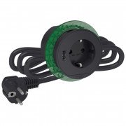 Блок розеток Schneider Electric Unica New (2К+З)+USB тип А  антрацит INS44005