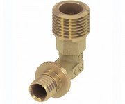 Уголок соединительный Tece TECEflex 90° с ниппелем 16хR 1/2 латунь 707516