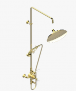 Душевая стойка для душа THG 1900 с термостатом и верхним душем золото G28 D03 00064TRCD+G28 D03 00286