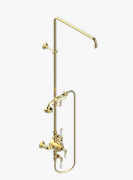 Душова стійка для душу THG Broadway a Manettes із термостатом та верхнім душем золото A04 H44 00064TRCD+ A04 H44 00286