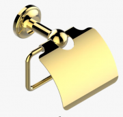 Тримач для туалетного паперу THG Broadway a Manettes із кришкою золото A04 H44 00538AC