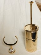 Ершик для унитаза THG Najem настенный золото G17 H44 04720C