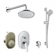 Душевая система Hansgrohe с однорычажным смесителем Novus и верхним душем хром 7102021