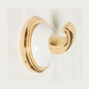 Крючок для ванной THG Savannah одинарный золото/белый G52 D03 00508