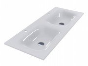 Раковина для ванної Miraggio Jessel 1100-2 подвійна лита мармур Miramarble білий 0000923