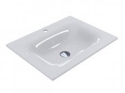 Раковина для ванної Miraggio Jessel 600 литий мармур Miramarble білий 0000746