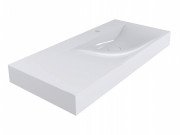 Раковина для ванної Miraggio Viola 1000 литий мармур Miramarble білий 0000622