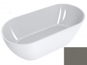 Ванна из искусственного камня Miraggio Greenland 168х80,5 см Miramarble кварцевый серый матовый 0001616