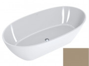 Ванна из искусственного камня Miraggio Estella 167х83 см Miramarble серо-бежевый матовый 0001179