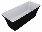 Ванна із штучного каменю Miraggio Bonita 180х75,5 см Miramarble чорний 0000963