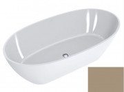 Ванна зі штучного каменю Miraggio Estella 167х83 см Miramarble сіро-бежевий матовий 0001179