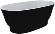 Ванна із штучного каменю Miraggio Molly 160х80 см Miramarble чорний 0001715