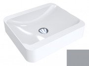 Раковина для ванной Miraggio Geneva 44,5х39,5 см литой мрамор Miramarble серый 0000308