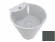 Раковина для ванной Miraggio Smart Ø37 см литой мрамор Miramarble транспортный серый b матовый 0000694