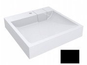 Раковина для ванной Miraggio Tallin 60,3х59,8 см литой мрамор Miramarble черный матовый 0000356