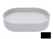 Раковина для ванної Miraggio Kira 60х40 см литий мармур Miramarble чорний матовий 0001046