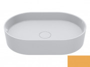 Раковина для ванной Miraggio Kira 60х40 см литой мрамор Miramarble пастельно-желтый 0001152