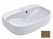 Раковина для ванної Miraggio Lifou 62,7 х43,4 см литої мармур Miramarble перлово-золотий 0000765