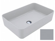 Раковина для ванной Miraggio San Martin 60х40 см литой мрамор Miramarble серый матовый 0001170