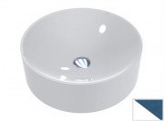 Раковина для ванной Miraggio Ellel Ø46 см литой мрамор Miramarble белый/лазурно-синий матовый 0001369