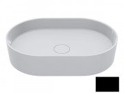 Раковина для ванной Miraggio Kira 60х40 см литой мрамор Miramarble черный матовый 0001046