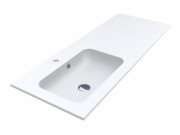 Раковина для ванної Miraggio Della 1200 L литий мармур Miramarble білий матовий 0000913