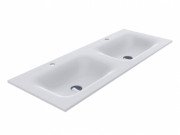 Раковина для ванної Miraggio Jessel 1200-2 подвійна лита мармур Miramarble білий матовий 0000784