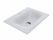 Раковина для ванної Miraggio Jessel 600 литий мармур Miramarble білий матовий 0000747