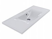 Раковина для ванной Miraggio Rostriks Uno 100х45 см литой мрамор Miramarble белый матовый 0001543