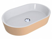 Раковина для ванной Miraggio Sorrento 55х35,1 см литой мрамор Miramarble RAL 1001 белый/бежевый матовый 0001145