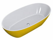 Ванна из искусственного камня Miraggio Estella 167х83 см Miramarble RAL 1018 цинково-желтый 0000941