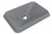Раковина для ванної Miraggio Albena 44х31 см кварцовий пісок Mirastone сірий 0000375