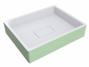 Раковина для ванної Miraggio Capri 49,4х39,5 см литий мармур Miramarble RAL 6019 зелений 0000291