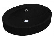 Раковина для ванної Miraggio Devon 55х44,9 см кварцовий пісок Mirastone чорний 0000395