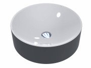 Раковина для ванной Miraggio Ellel Ø46 см литой мрамор Miramarble RAL 7024 графитово-серый 0000297