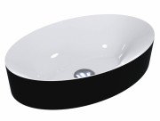 Раковина для ванної Miraggio Eva 50х32 см литий мармур Miramarble RAL 9005 чорний 0000299