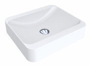 Раковина для ванной Miraggio Geneva 44,5х39,5 см кварцевый песок Mirastone белый 0000408