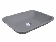 Раковина для ванной Miraggio Marteen 49,9х40,1 см кварцевый песок Mirastone серый 0000428