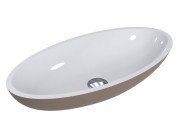 Раковина для ванной Miraggio Nice 59,5х29,7 см литой мрамор Miramarble RAL 7006 бежево-серый матовый 0000329