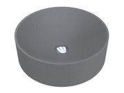 Раковина для ванной Miraggio Ellel Ø46 см кварцевый песок Mirastone серый 0000990